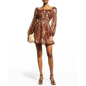 PAIGE Noah Dress In Bronze Dust Multi SZ Med